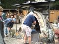CR students unloading the Wood-Fire kiln