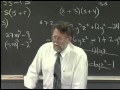 Lecture 29: Beginning Algebra (Math 70)