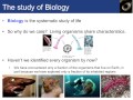 David Peters   BIOL M01 Introduction to Biology Fall 2012 08222012