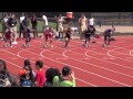 Rajee Orr wins heat of 100m dash at 2013 Stanford Invitational