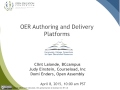 OER authoring and delivery rehearsal 