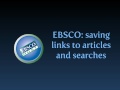 Saving links to articles & searches in Eb...