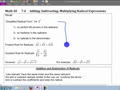 Math 40 7.4 Add subtract and multiply radical...