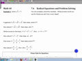 Math 40 7.6 Solve radical equations