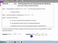 Math 40 8.3A Solving using quadratic methods...