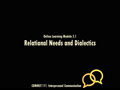 COMMST 111 • Video Lecture • Online Learning Module 5.1 • Relational Needs and Dialectics