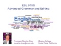 ESL 970G Advanced Grammar and Editing 