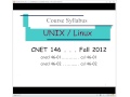  CNET 146 Introduction to UNIX Linux