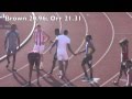 Kemarley Brown and Rajee Orr in 200m Final of Big 8 Championship