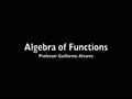 Algebra of Functions