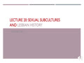 Lecture Sexual Subcultures 