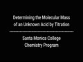 Unknown Acid Titration Lab