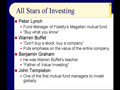 Chapter 12 - Slides 48-59 ‑ All Stars of Investing; Famous Myths & Stupid Sayings - Summer 2018